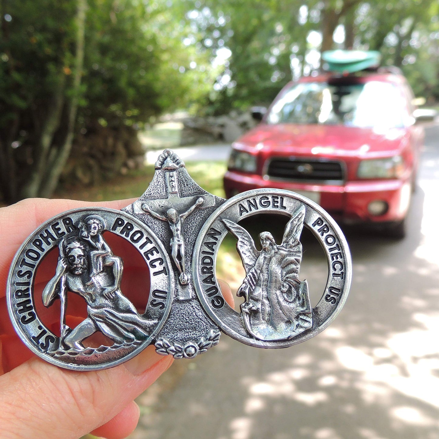 Cathedral Art St. Christopher Visor Clip, One Size, Silver