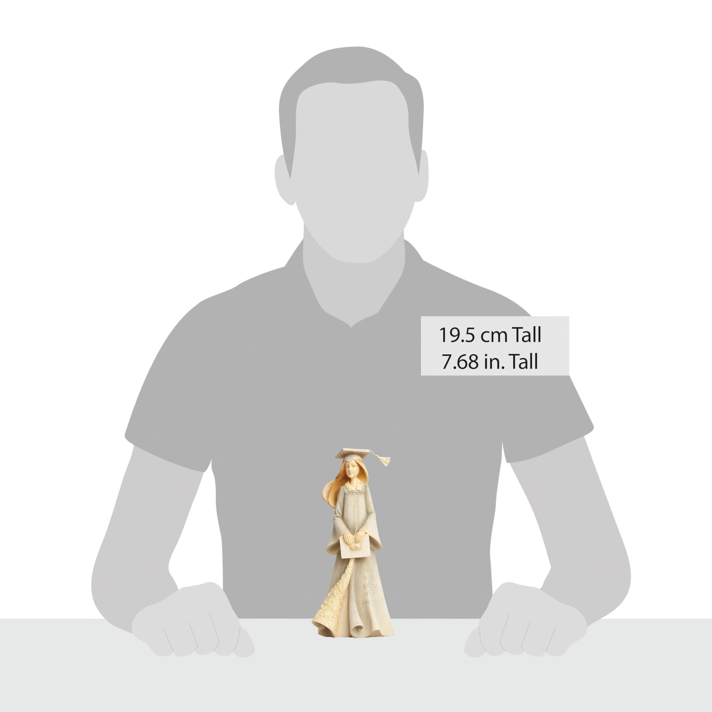 Foundations Graduation Girl Figurine 7.7in H