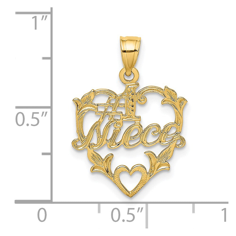 14K #1 NIECE in Heart Charm