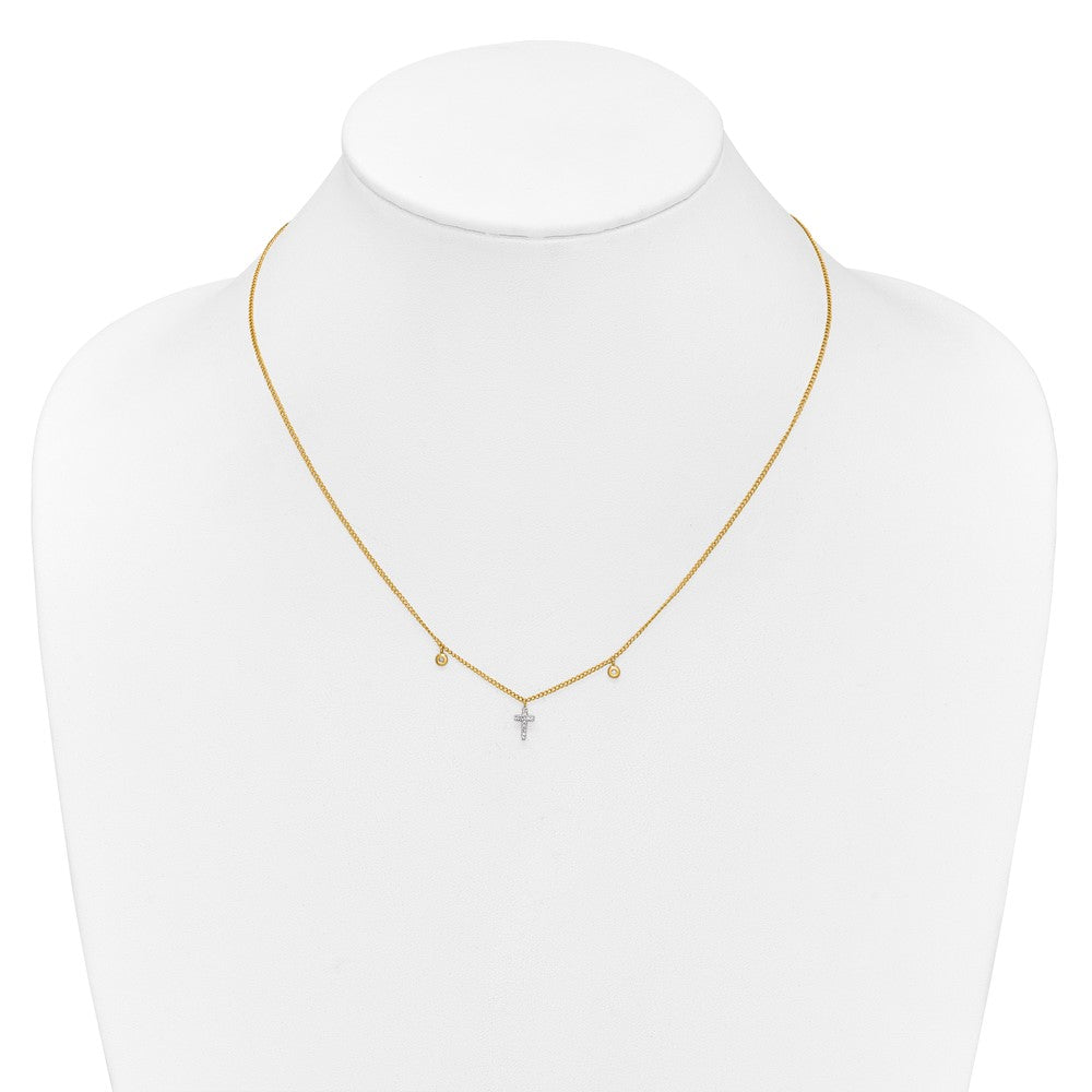 14k Diamond Cross 18 inch Necklace