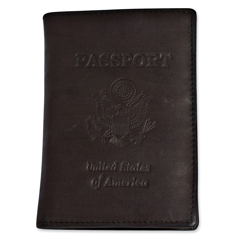 Black Leather Passport Cover