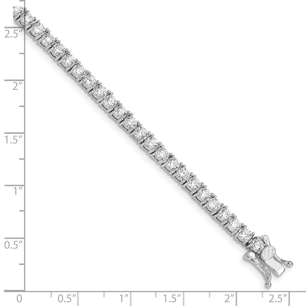 Sterling Silver Rhodium-plated CZ Tennis Bracelet 7 inches