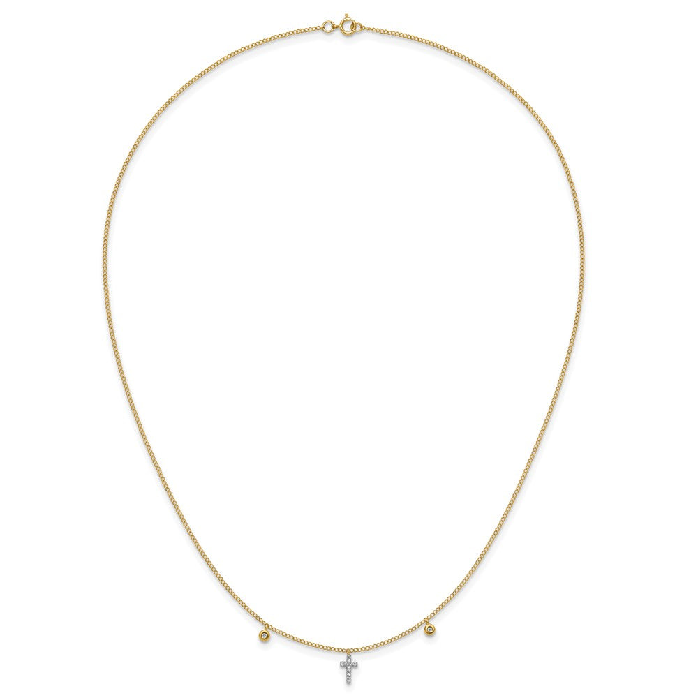 14k Diamond Cross 18 inch Necklace