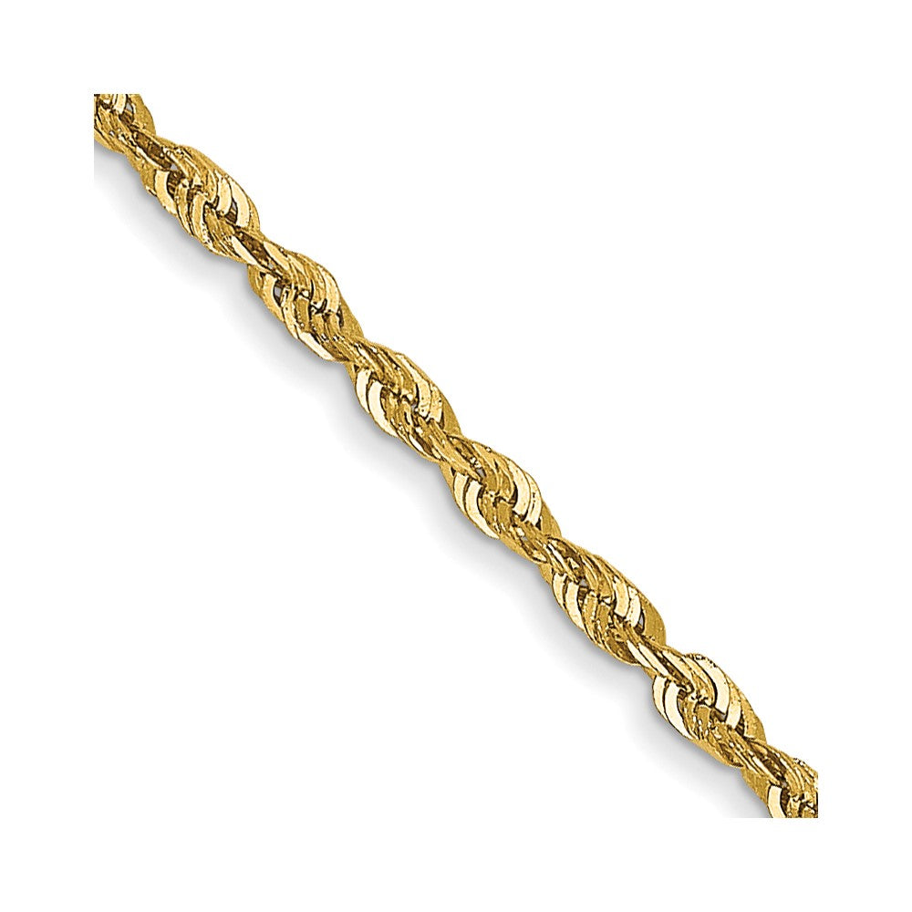 14K 30 inch 1.5mm Ultra Diamond-cut Rope with Lobster Clasp Chain