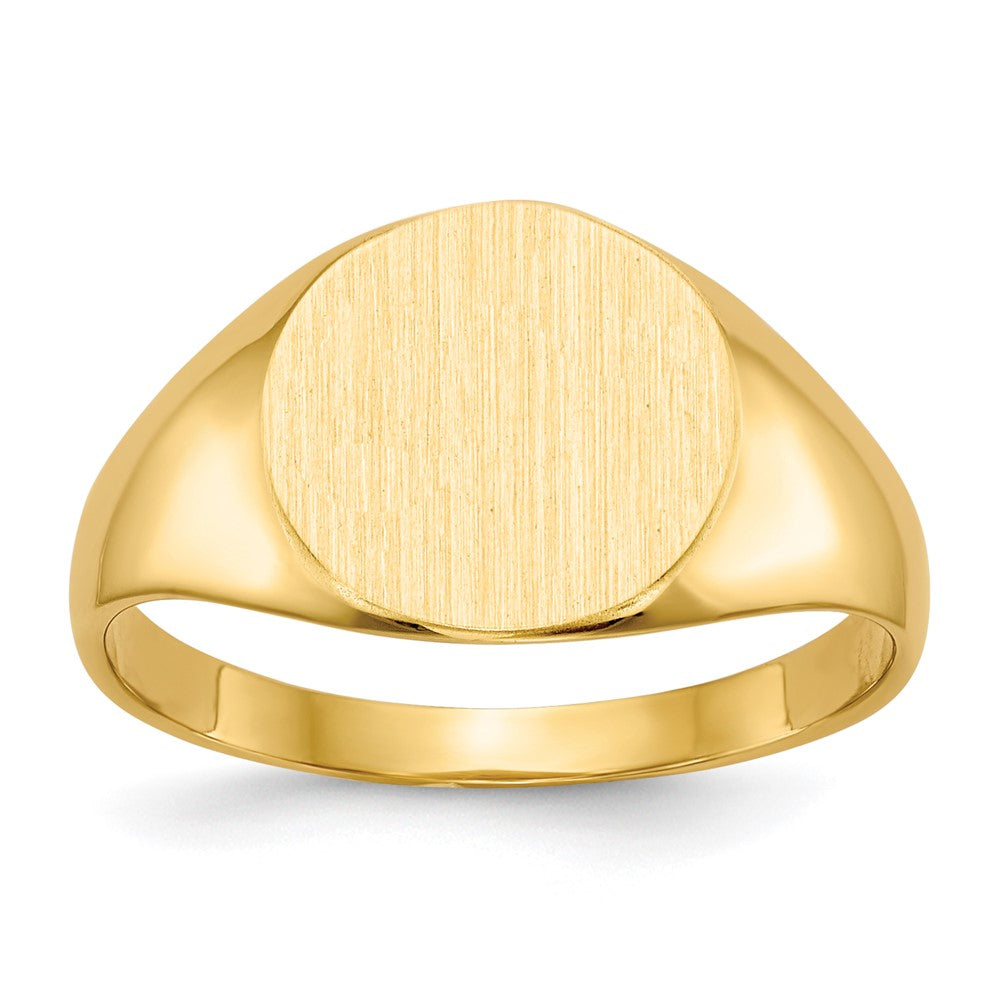 10ky 9.5x10.0mm Closed Back Signet Ring Size 5.25