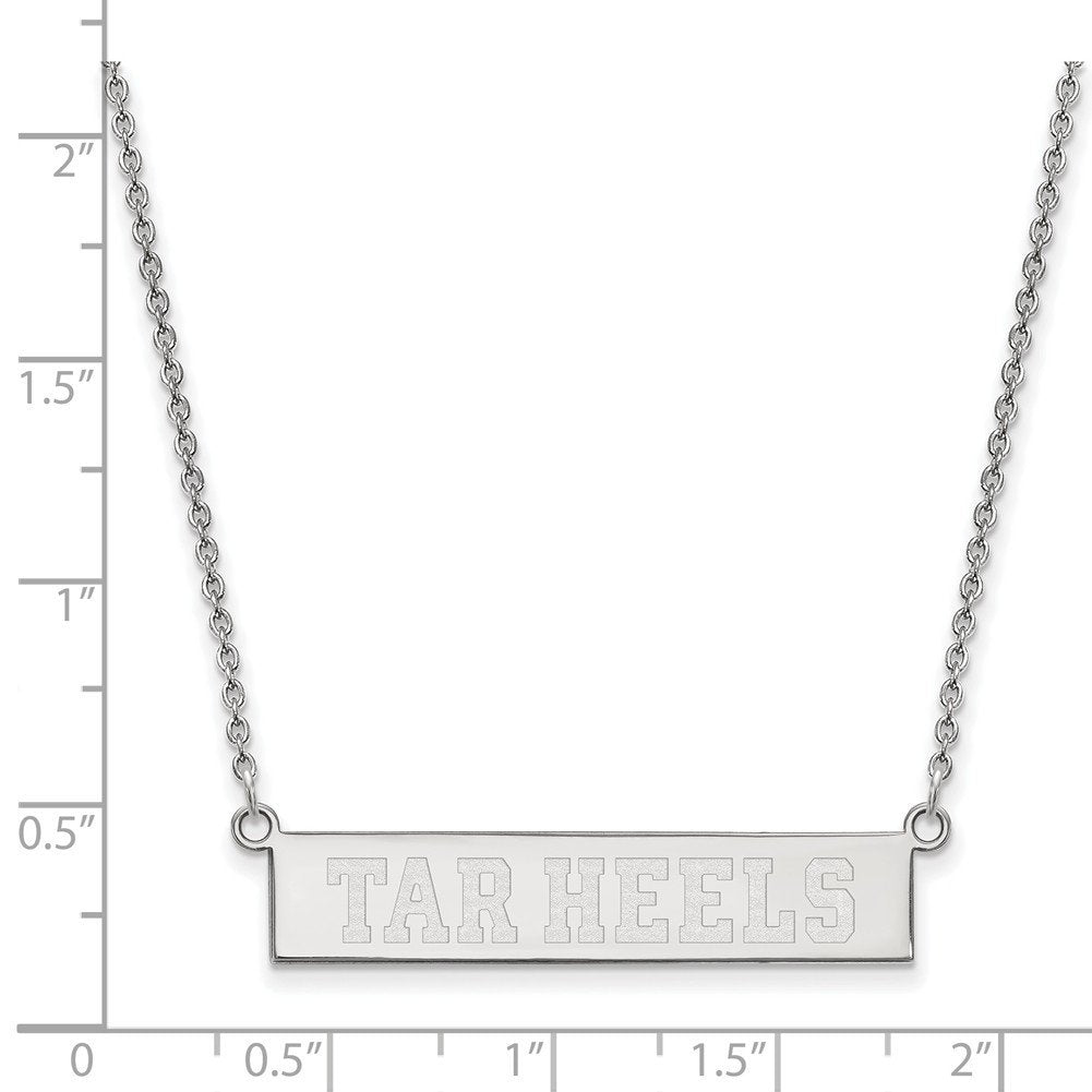 Women's North Carolina Tar Heels Sterling Silver Small Bar Necklace