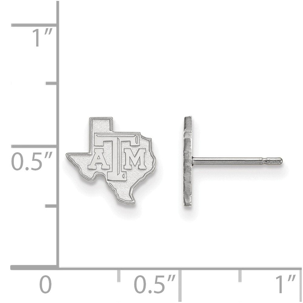 Sterling Silver Texas A&M University XS (Tiny) Logo Post Earrings
