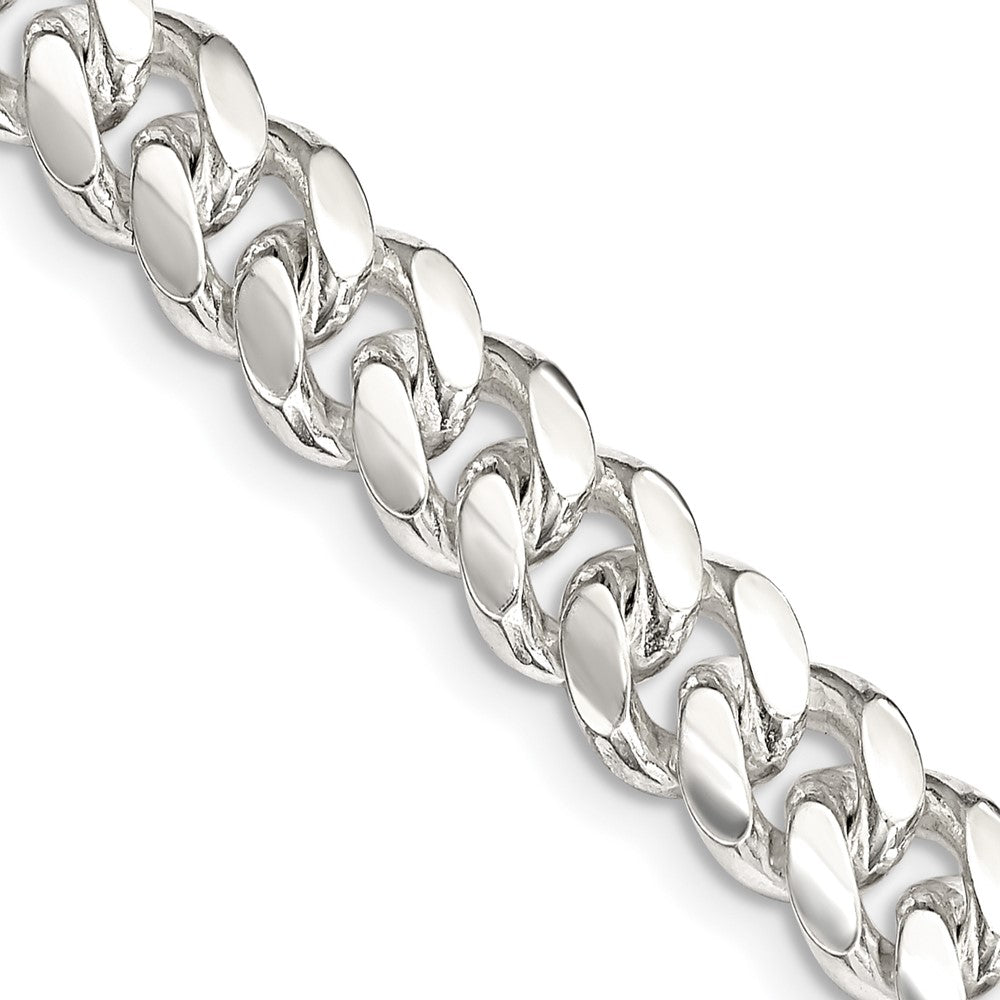 Sterling Silver 7.8mm Polished Domed Curb Chain 22 Inches