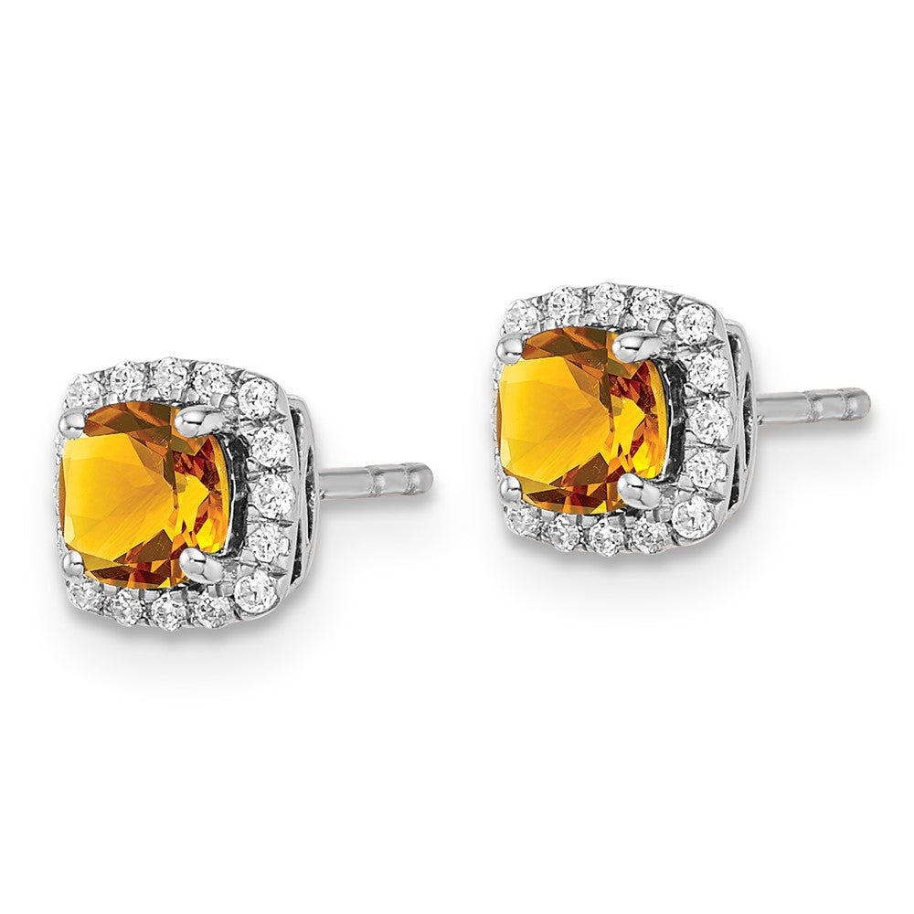 SS ANT Citrine and Diamond Earring