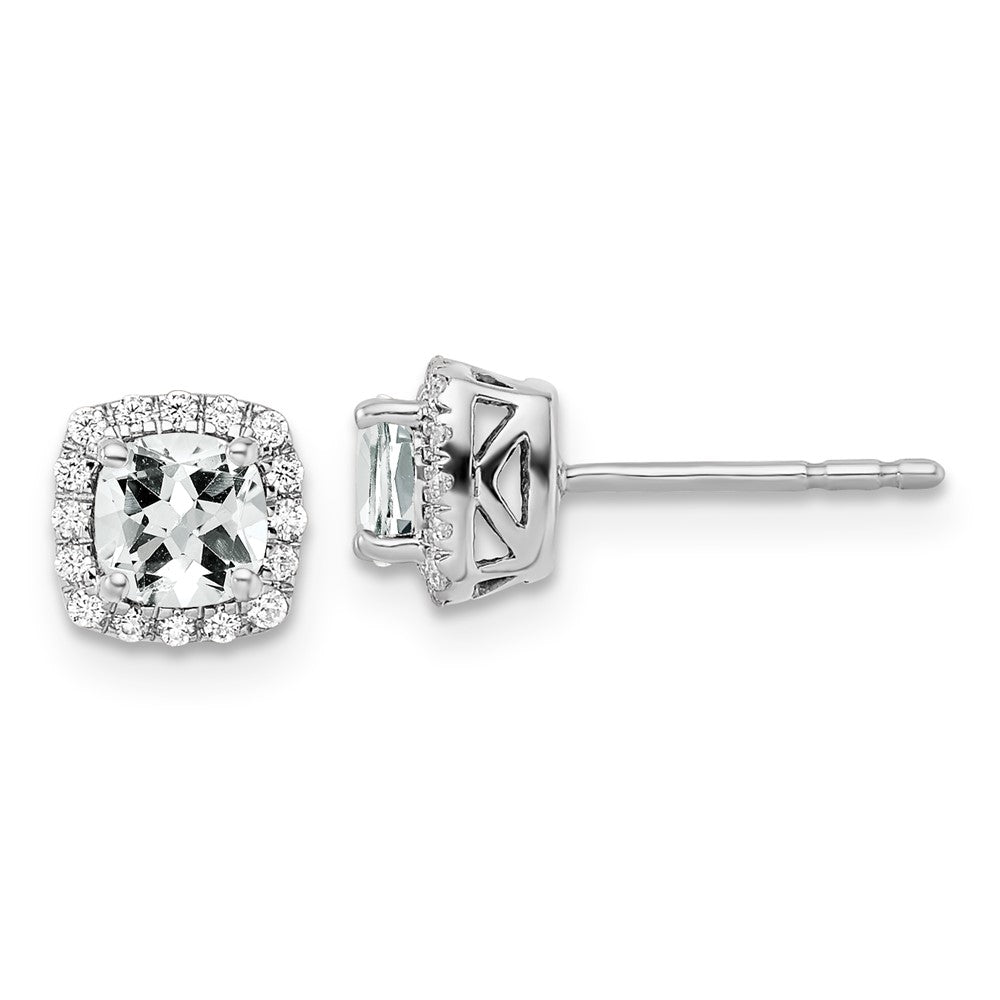 SS ANT White Topaz and Diamond Earring