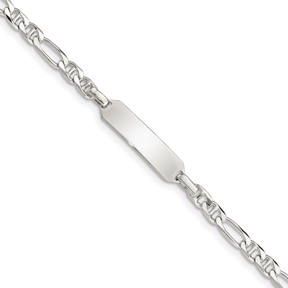 Sterling Silver Childrens ID Anchor 5in Plus 1in EXT Link Bracelet 5 inches