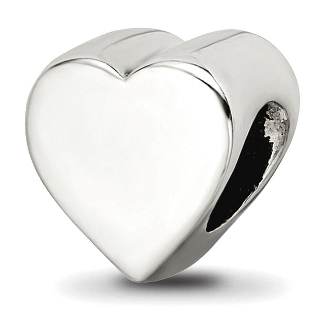 Sterling Silver Reflections Heart Shape Bead
