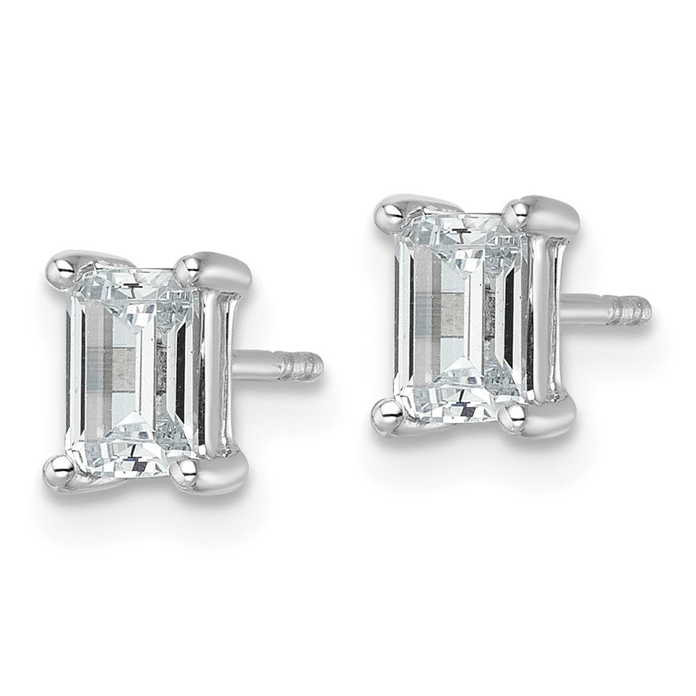 14kw Emerald 6.5x4.5mm Post Earring Mountings