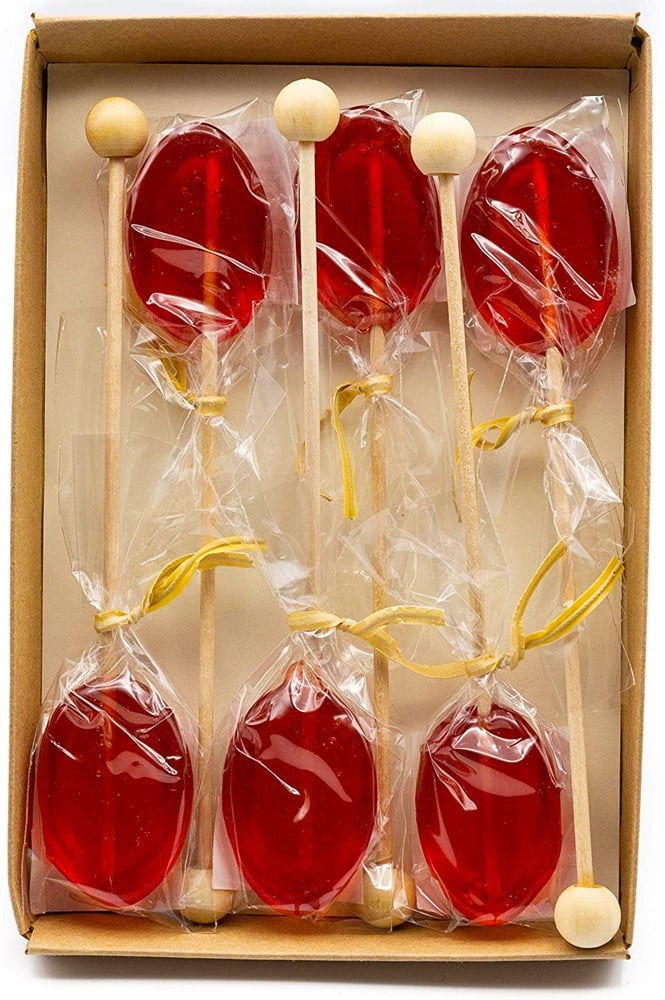 Hand Made in USA Flavored Honey On Wooden Stirrer Gift Pack (6 Count)
