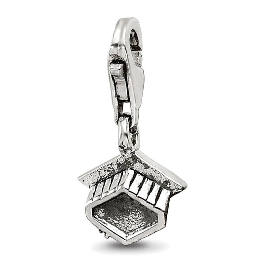 Sterling Silver Reflections Graduation Cap Click-on for Bead