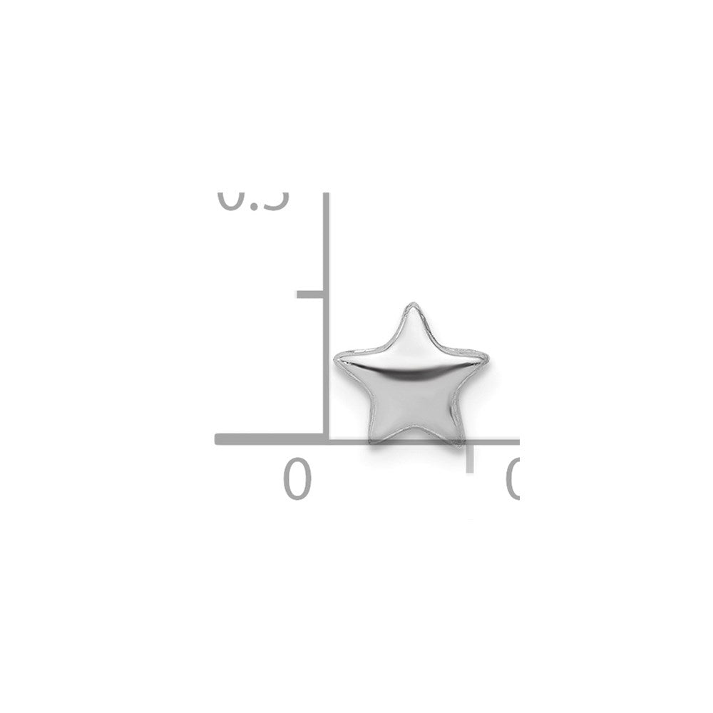 Silver Notes Sterling Silver Rhodium plated Star Slide Charm