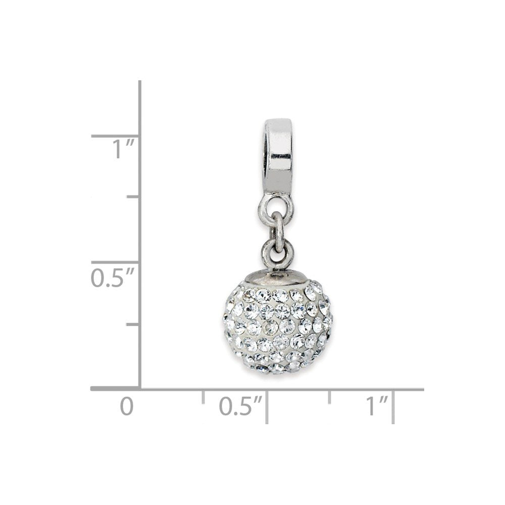 Sterling Silver Reflections April Preciosa Crystal Ball Dangle Bead