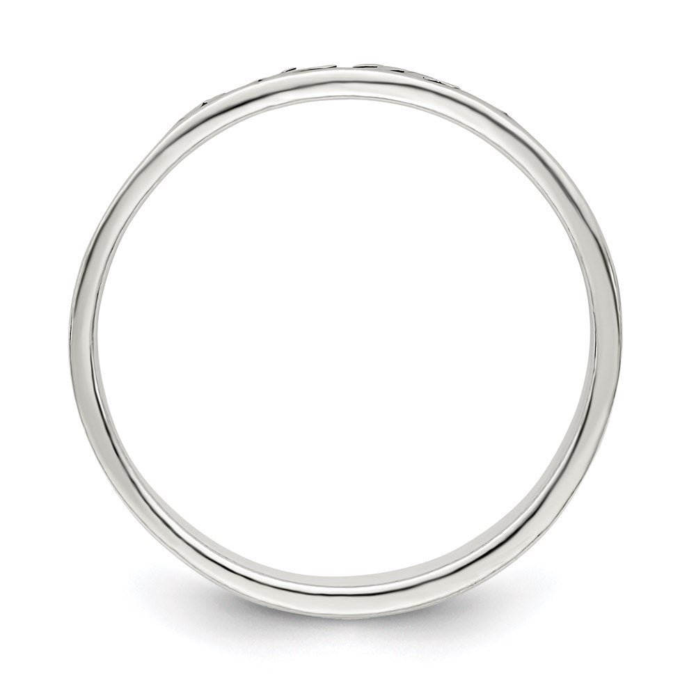 Sterling Silver Antiqued & Polished Love Ring