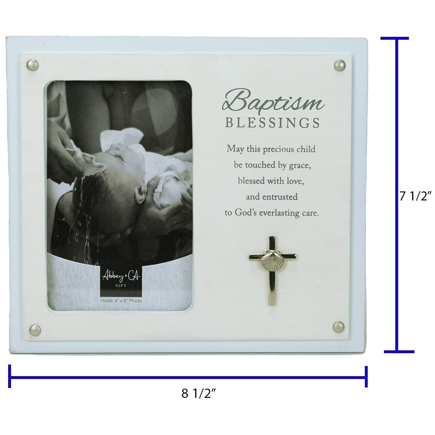Baptism Blessings Frame, Blue
