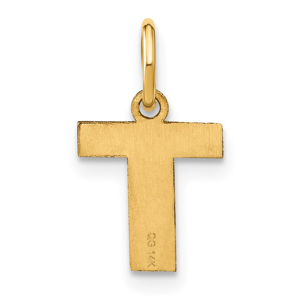 Sterling Silver Gold-plated Letter T Initial Pendant