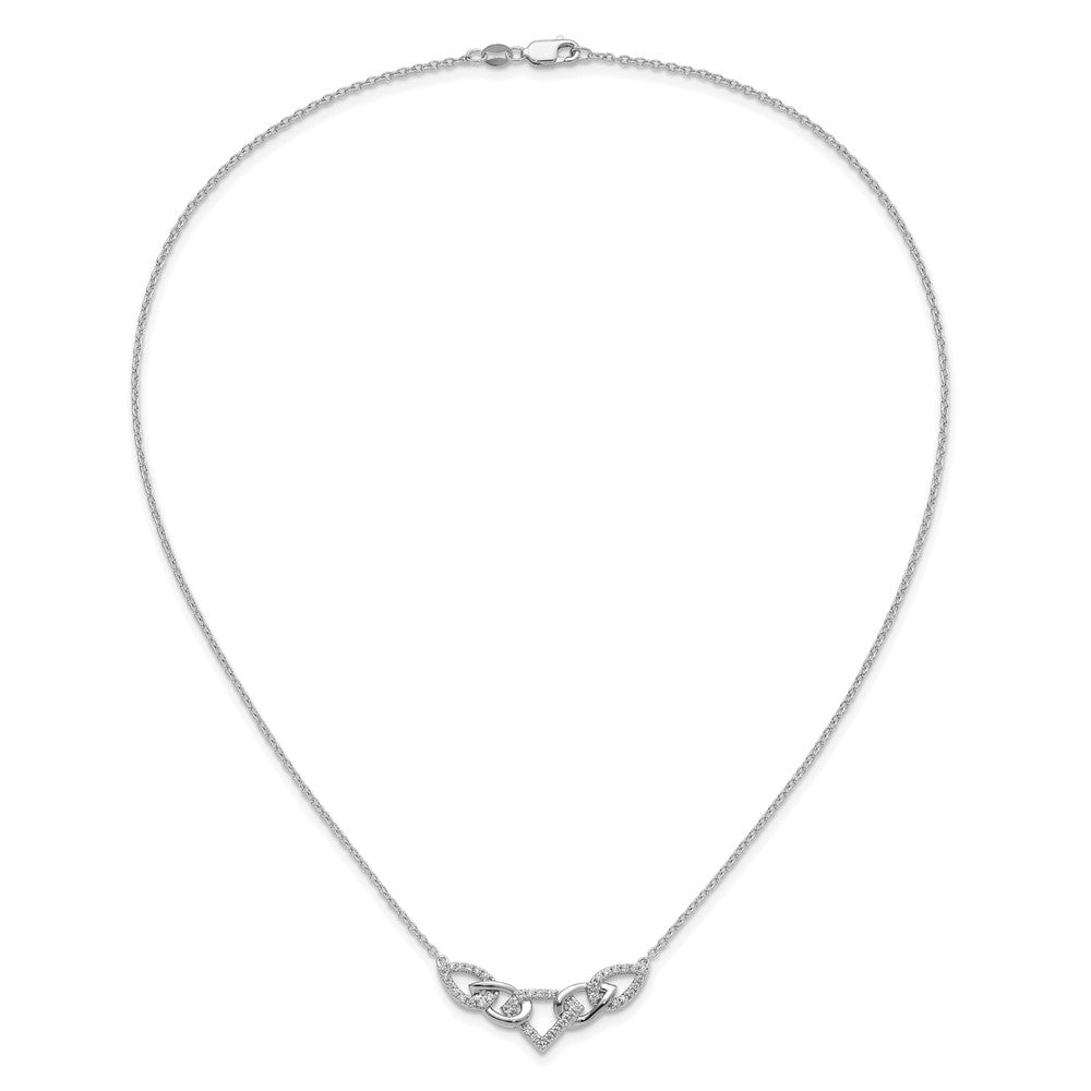 14k White Gold 1/2 carat Lab Grown Diamond VS/SI+ G+ 18 inch Fancy Teardrop Necklace