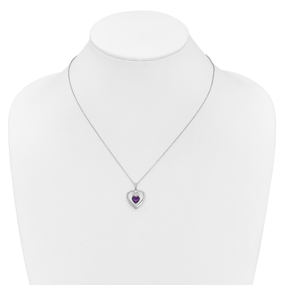SS Amethyst & Diamond Pend