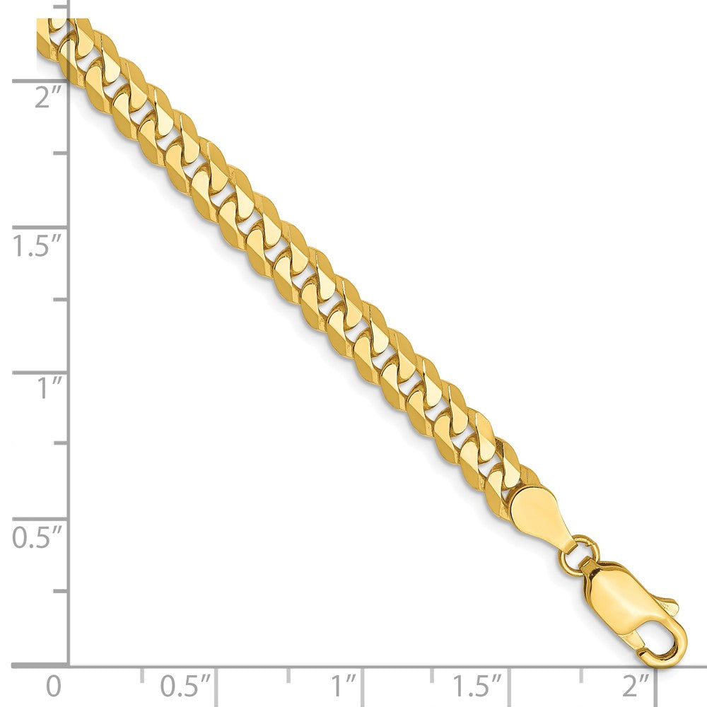 10K 4.6mm Flat Beveled Curb Chain 9  inches