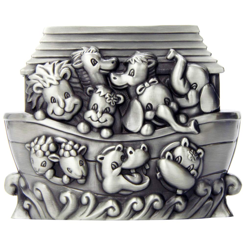 Pewter Finish Metal Noahs Ark Bank QGP5288