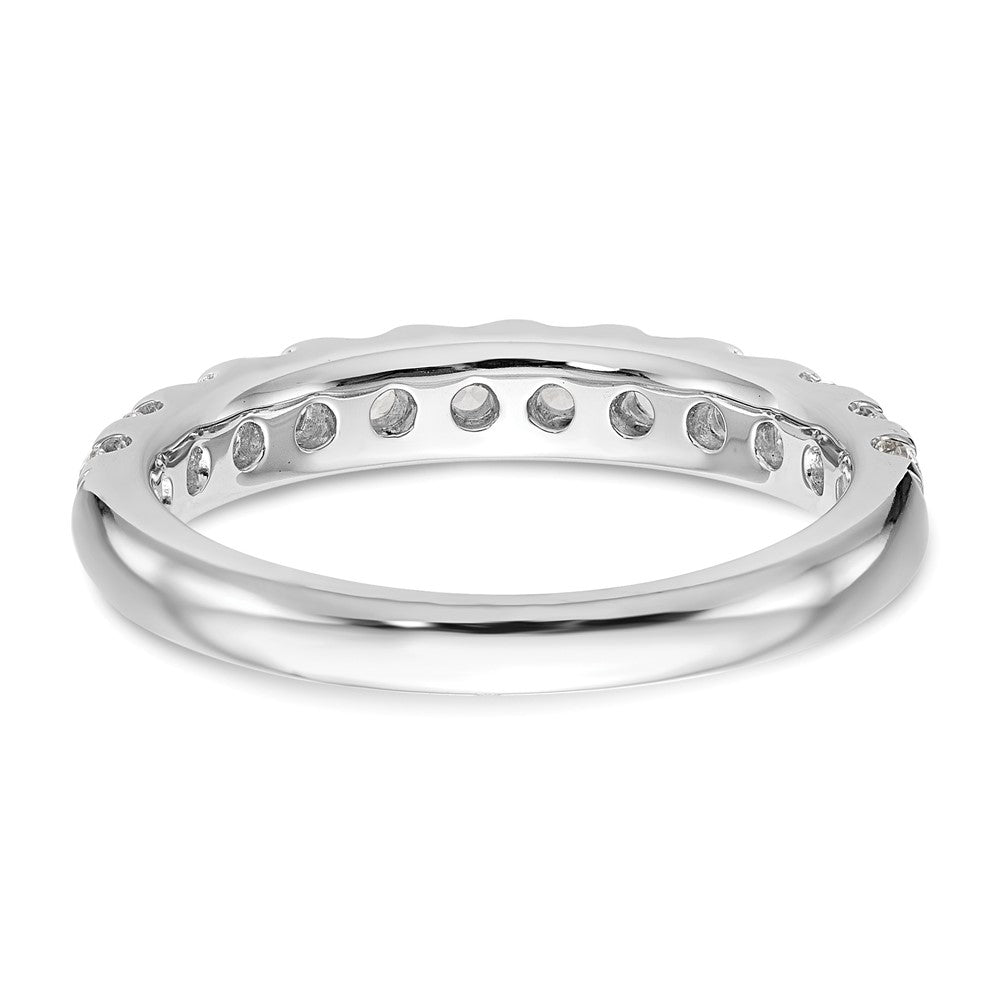 14k Two-tone 1/2 carat Lab Grown Diamond VS/SI+ G+ Complete Three Stone Engagement Ring