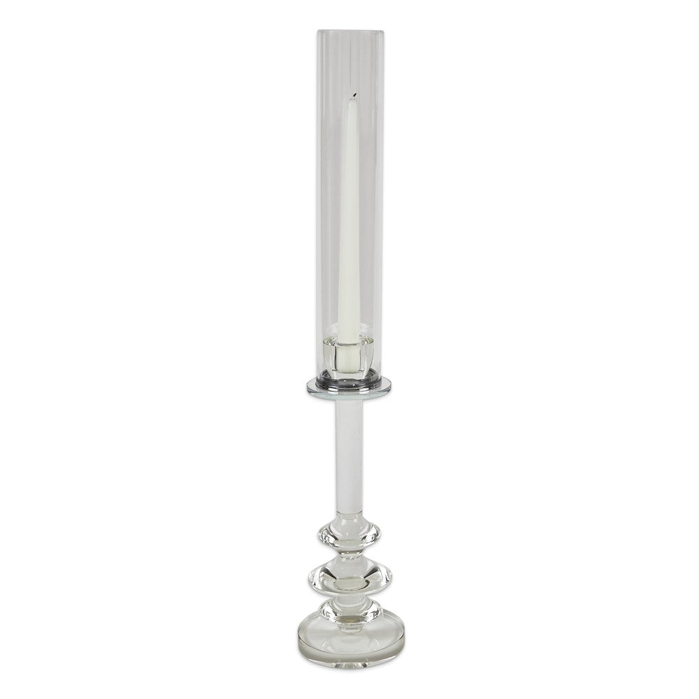 Large Crystal Bubble Hurricane Candle Holder with Shade