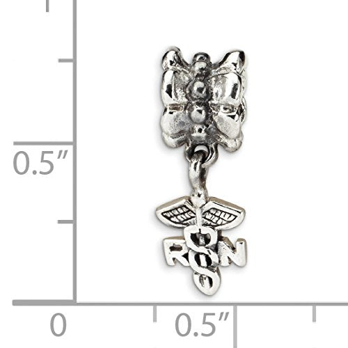 Sterling Silver Reflections Nurse Symbol Dangle Bead