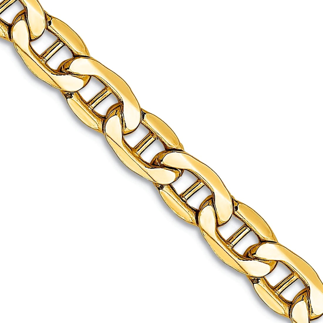 14K 20 inch 4.75mm Semi-Solid Anchor with Lobster Clasp Chain
