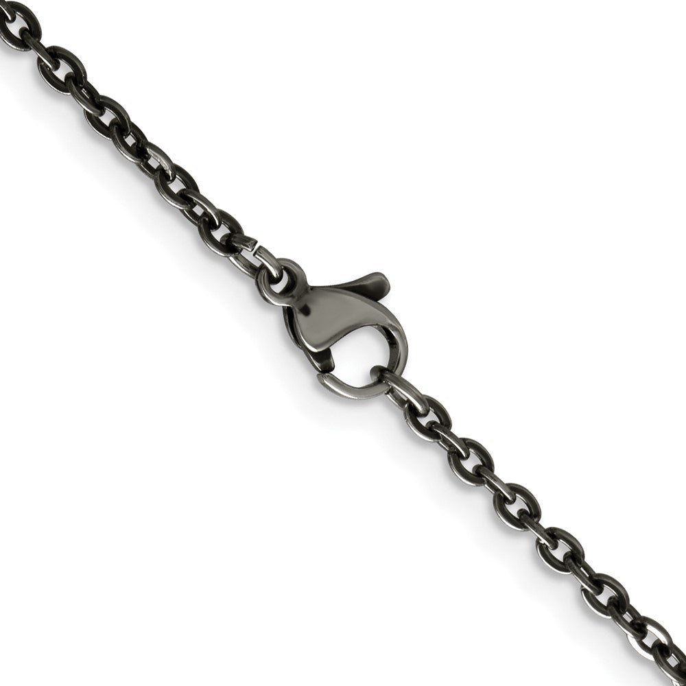 Chisel Stainless Steel Antiqued 2.7mm 24 inch Cable Chain