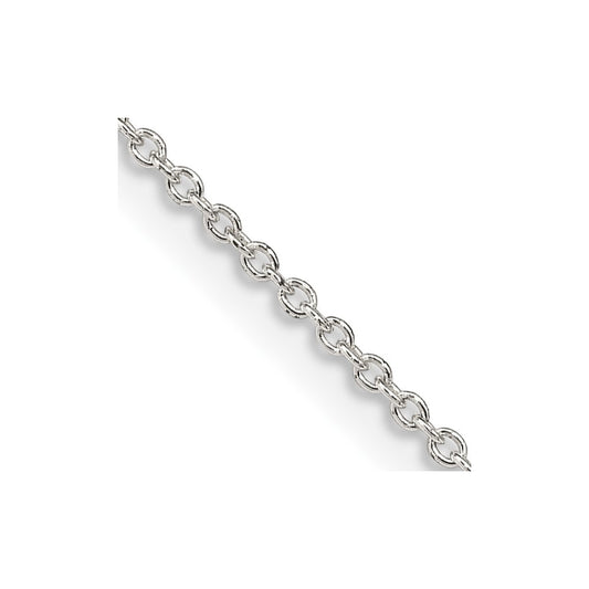 Sterling Silver 1.25mm Cable Chain w/4in ext. 22 Inches