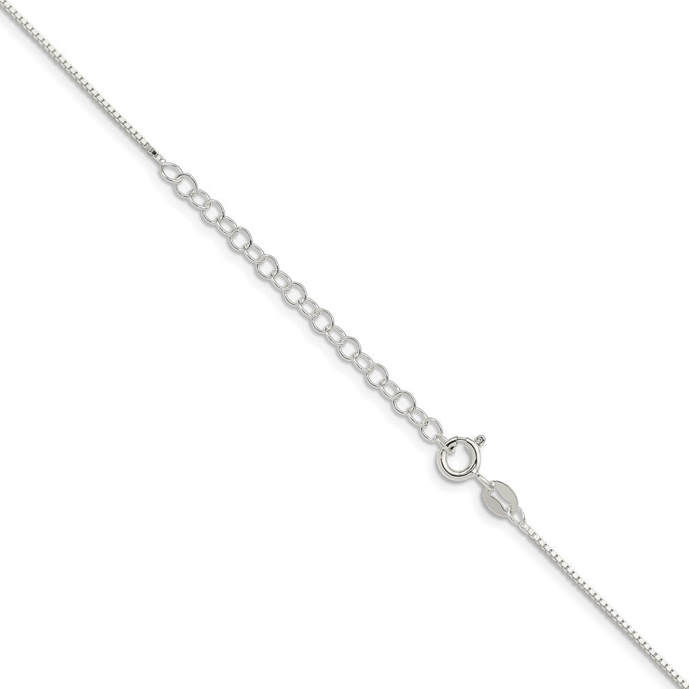 Sterling Silver .9mm Box Chain w/2in ext. 18 Inches