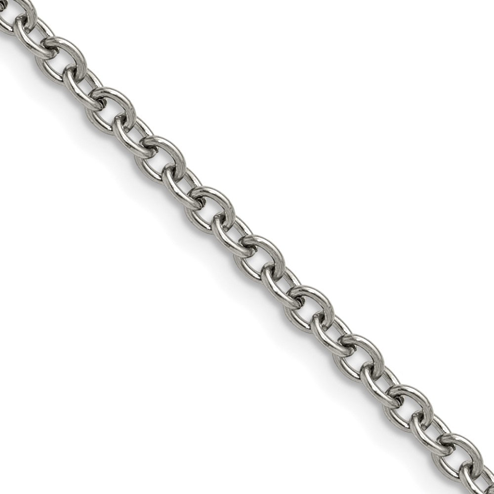 Chisel Stainless Steel Polished 3mm 24 inch Cable Chain