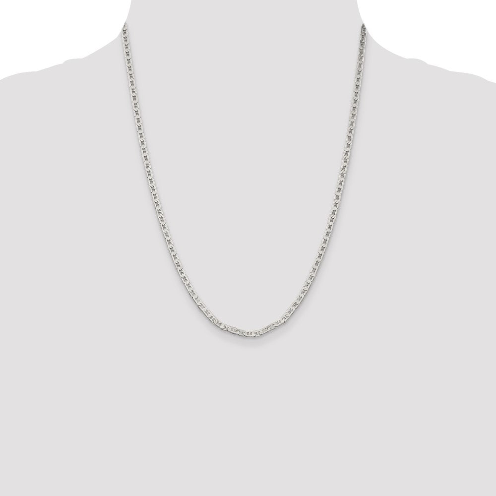 Sterling Silver 3mm Flat Anchor Chain 22 Inches