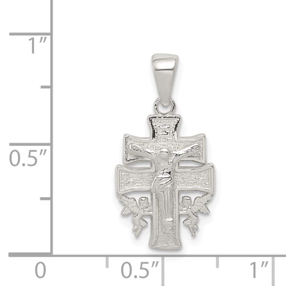 Sterling Silver Polished Mini INRI Crucifix Pendant