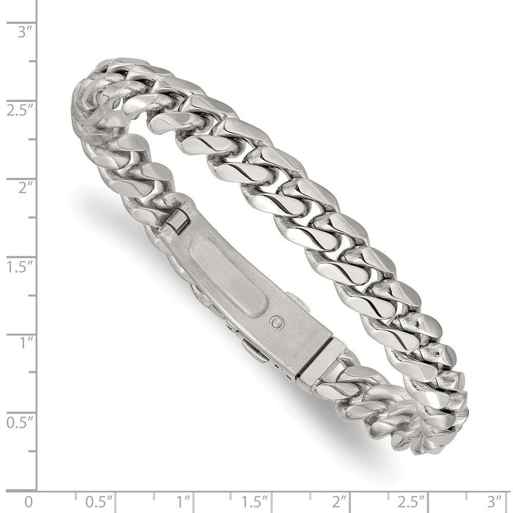 Stainless Steel Polished 10mm 8.25in Link Bracelet 8.25 inches