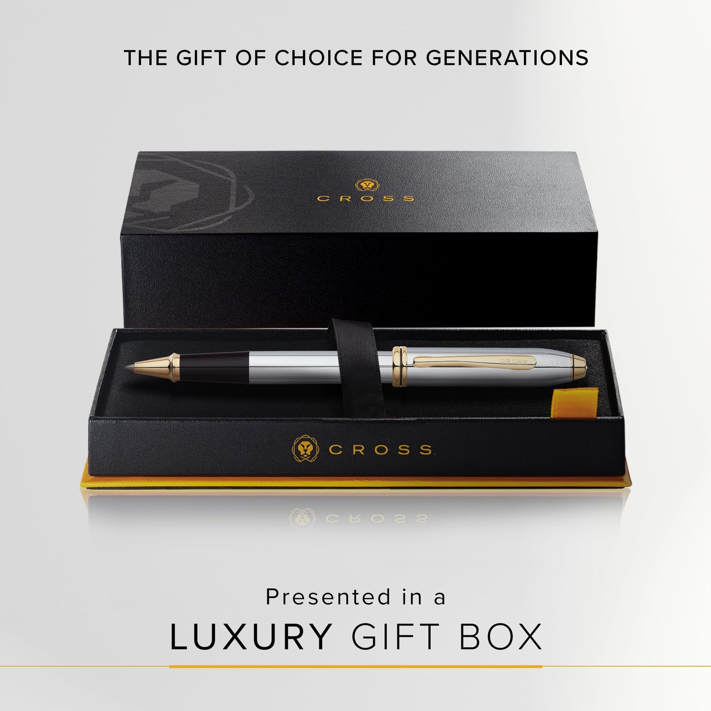 Cross Townsend Medalist Refillable Rollerball Pen, 23 Carat Gold-Plated Appointments, Includes Luxury Gift Box