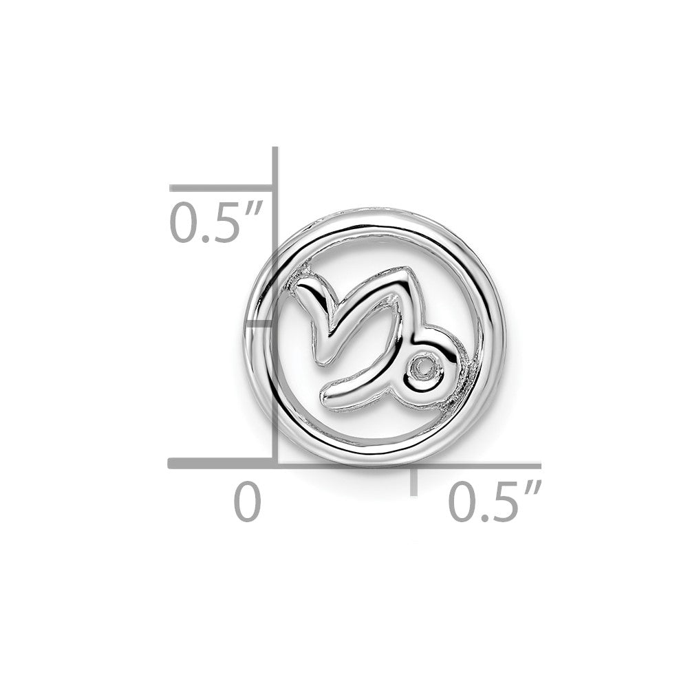 Sterling Silver Stackable Expressions Small Capricorn Zodiac Pendant