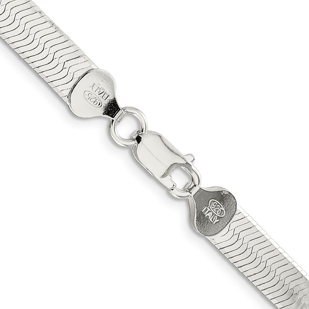 Sterling Silver 7.3mm Magic Herringbone Chain 16 Inches