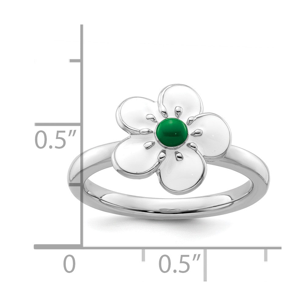 Sterling Silver Stackable Expressions Hawthorn Ring Size -5