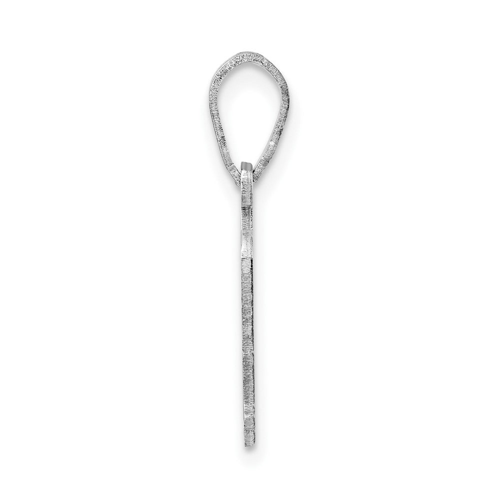 Sterling Silver/Rhodium-plated West Virginia State Pendant