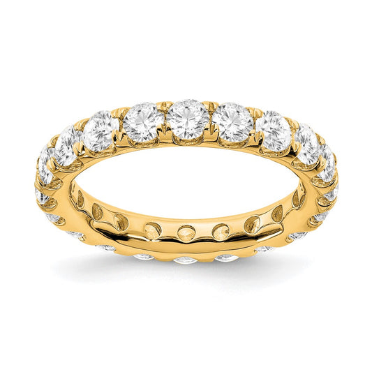 14k 3 carat Lab Grown Diamond VS/SI+ G+ Size 4 Shared Prong Eternity Band