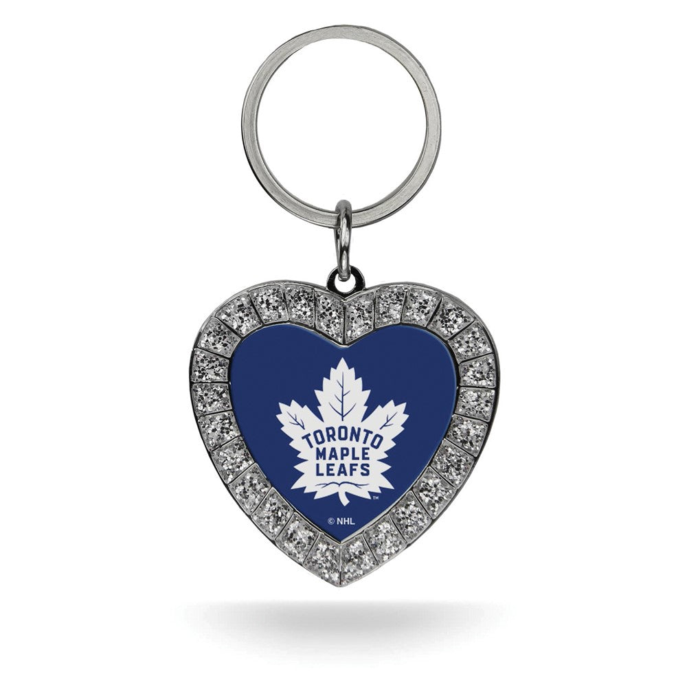 NHL Toronto Maple Leafs Rhinestone Heart Key Ring QGC7985