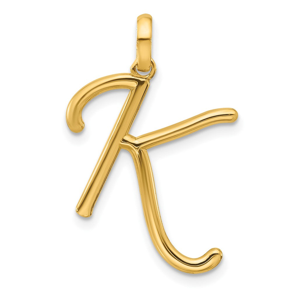 14k Yellow Gold Fancy Letter K