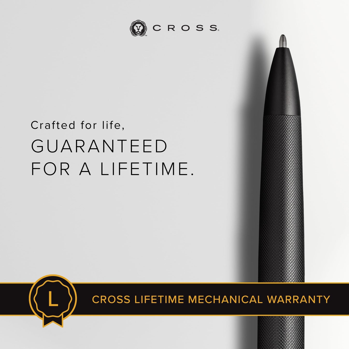 Cross Townsend PVD Micro-knurl Ballpoint Pen - Black