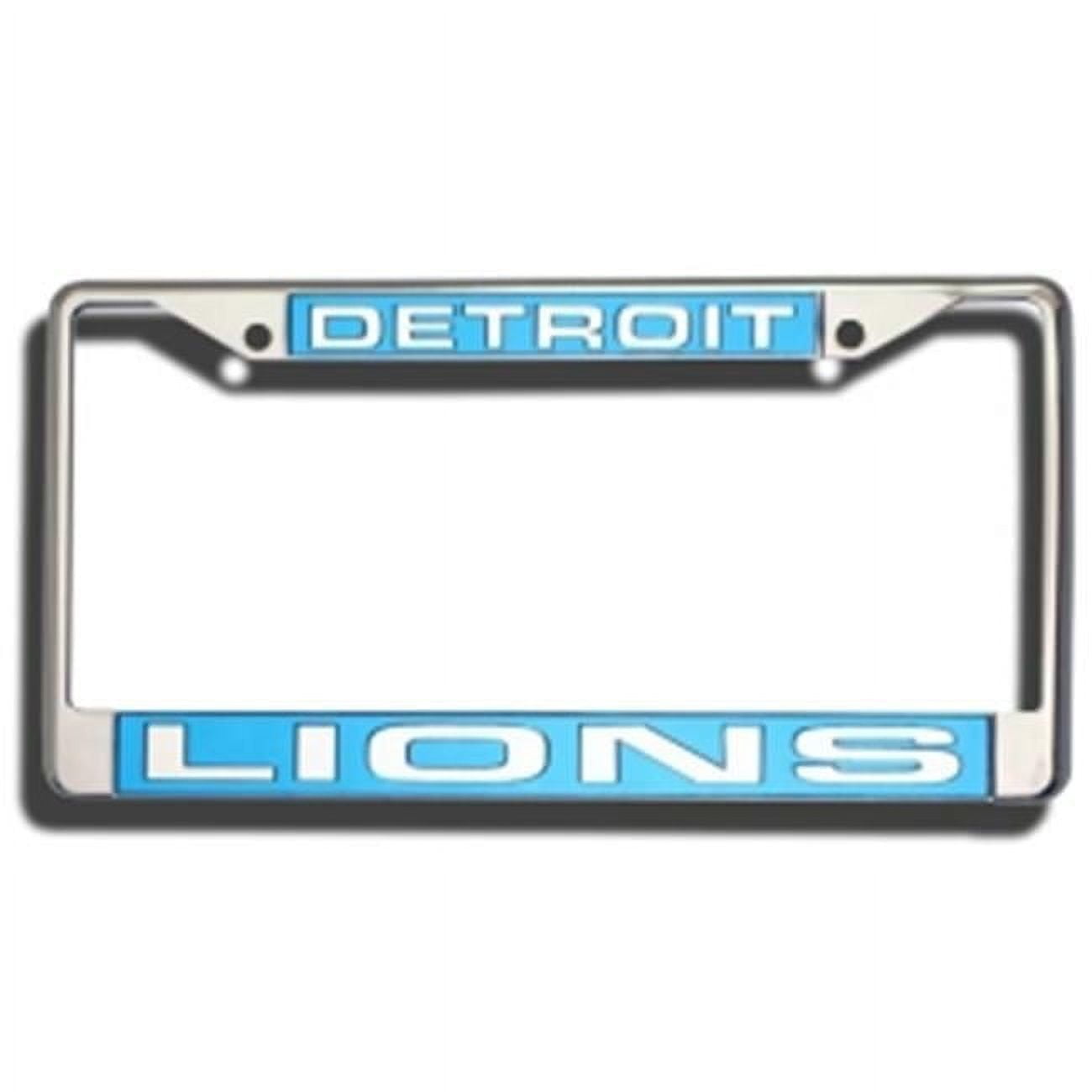 Detroit Lions License Plate Frame Laser Cut Chrome