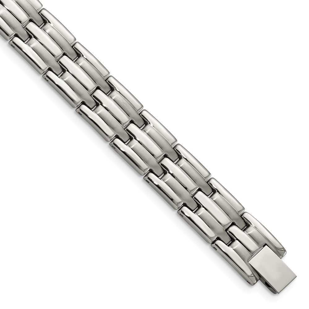 Stainless Steel Brushed and Polished 8.5in Bracelet 8.5 inches